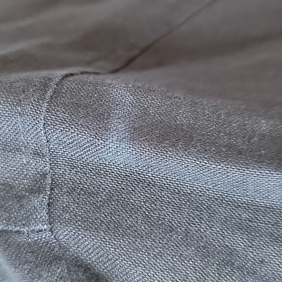 TALBOTS Navy Blue 100% Irish Linen Button Down Patch Pocket Ruffle Cuff Blouse - Picture 9 of 10